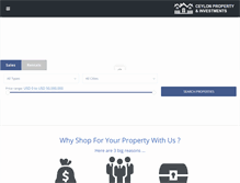 Tablet Screenshot of ceylonproperties.com